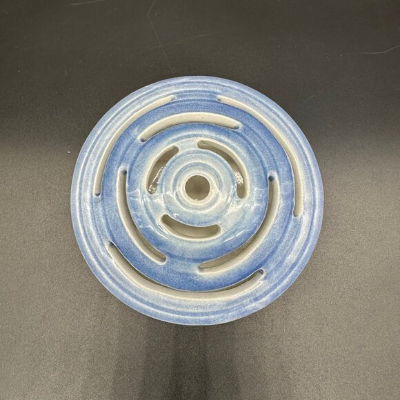 Vintage Art Pottery Flower Frog Arranger JC Dryden Signed MCM Hot Springs Ark - Picture 4 of 10